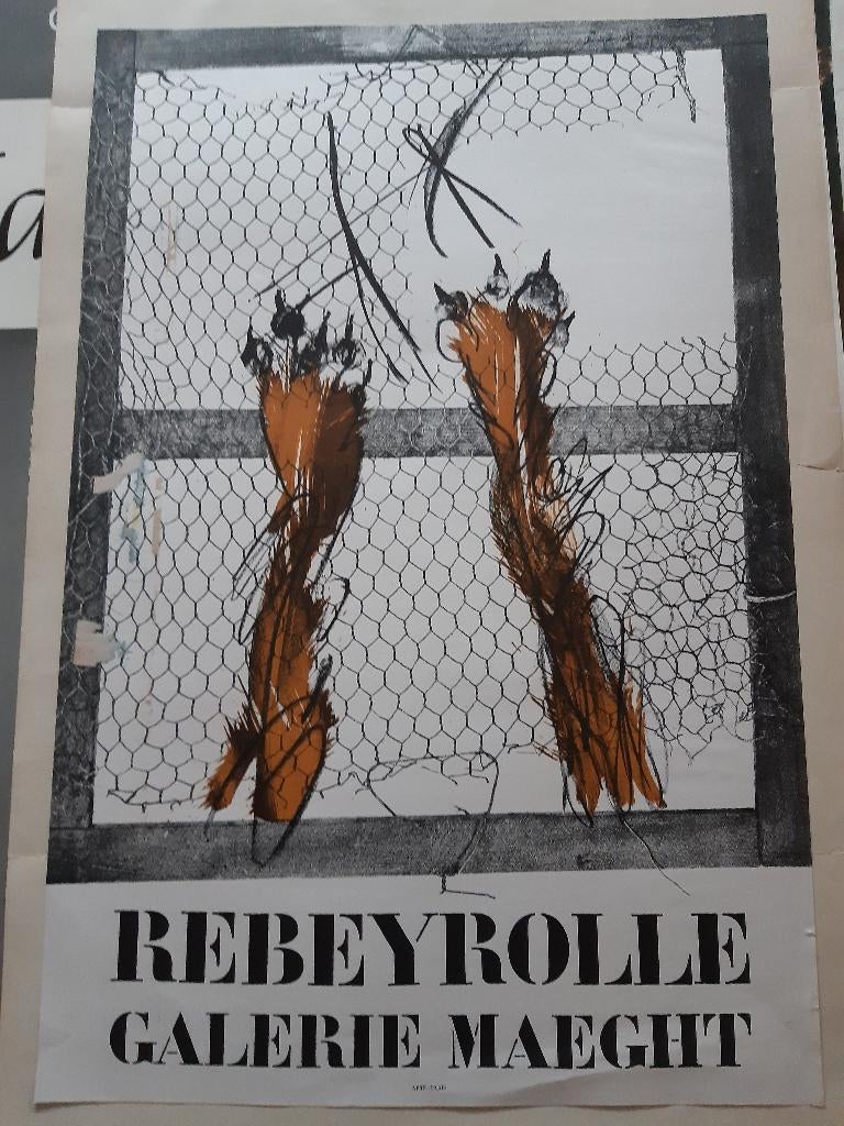 Originele poster Galerie Maeght Paul Rebeyrolle, Ophalen of Verzenden, A1 t/m A3, Reclame, Rechthoekig Staand