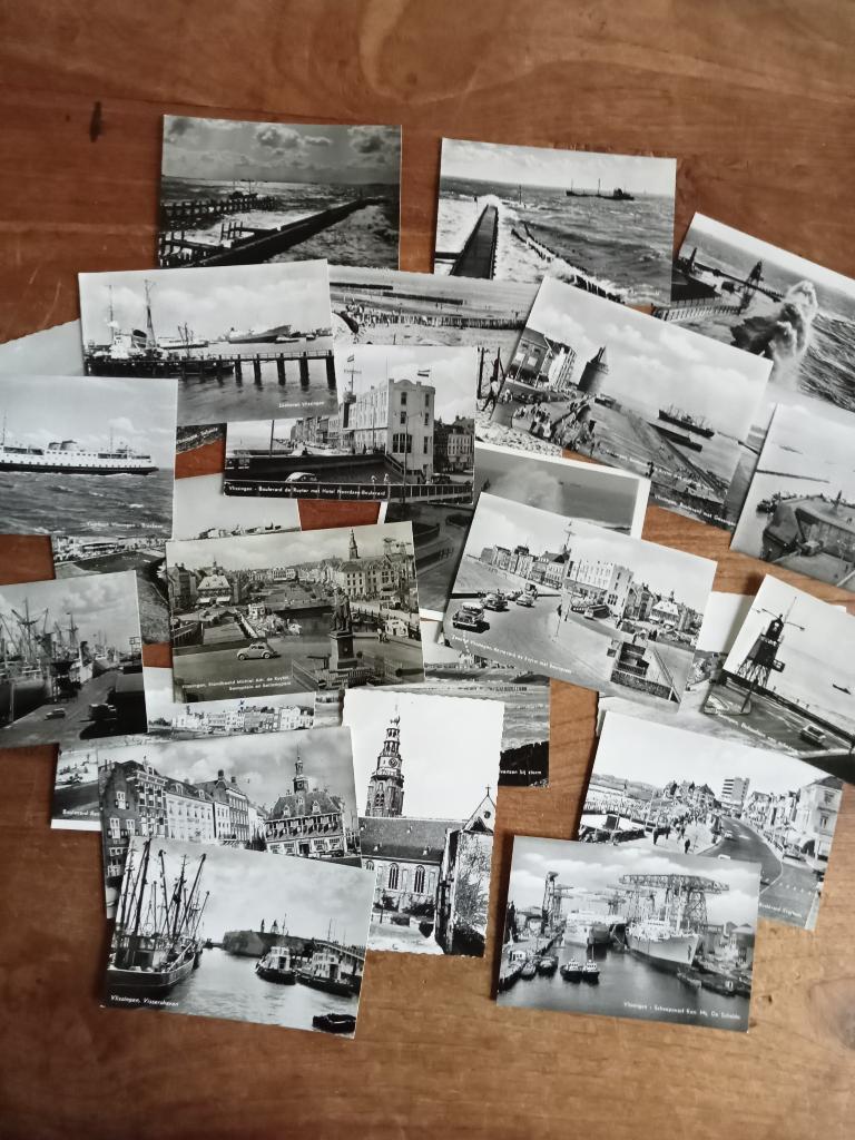 24 stuks vlissingen zwart wit fotokaarten, Ophalen of Verzenden, 1940 tot 1960, Zeeland