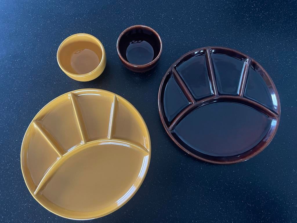 Vintage Gourmet /fondue borden, Ophalen of Verzenden, Overige stijlen, Bord(en)