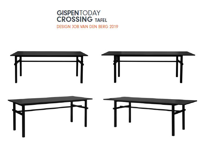 Gispen Today eetkamertafel Crossing OUTLET 200*90cm, Ophalen, 50 tot 100 cm, Zo goed als nieuw, Metaal