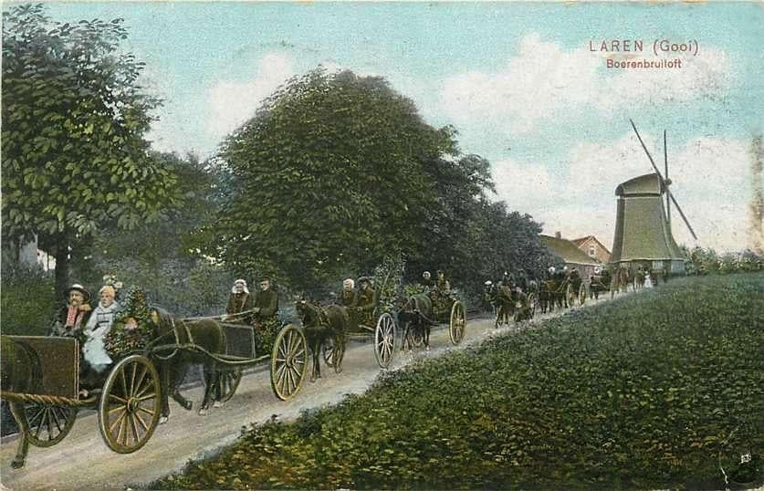 300-153-023 Laren Boerenbruiloft, Ophalen of Verzenden, Voor 1920, Noord-Holland