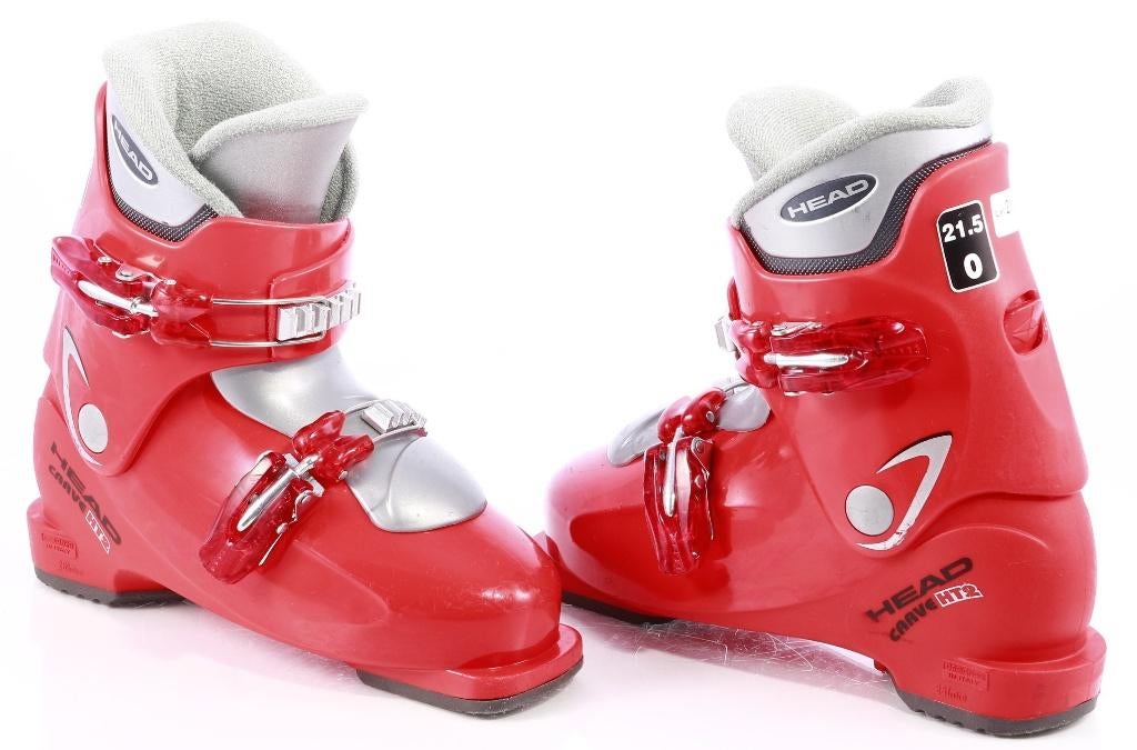 33 34 EU kinder skischoenen HEAD CARVE HT2, red/grey, Sport en Fitness, Gebruikt, 100 tot 140 cm, Schoenen, Ophalen of Verzenden