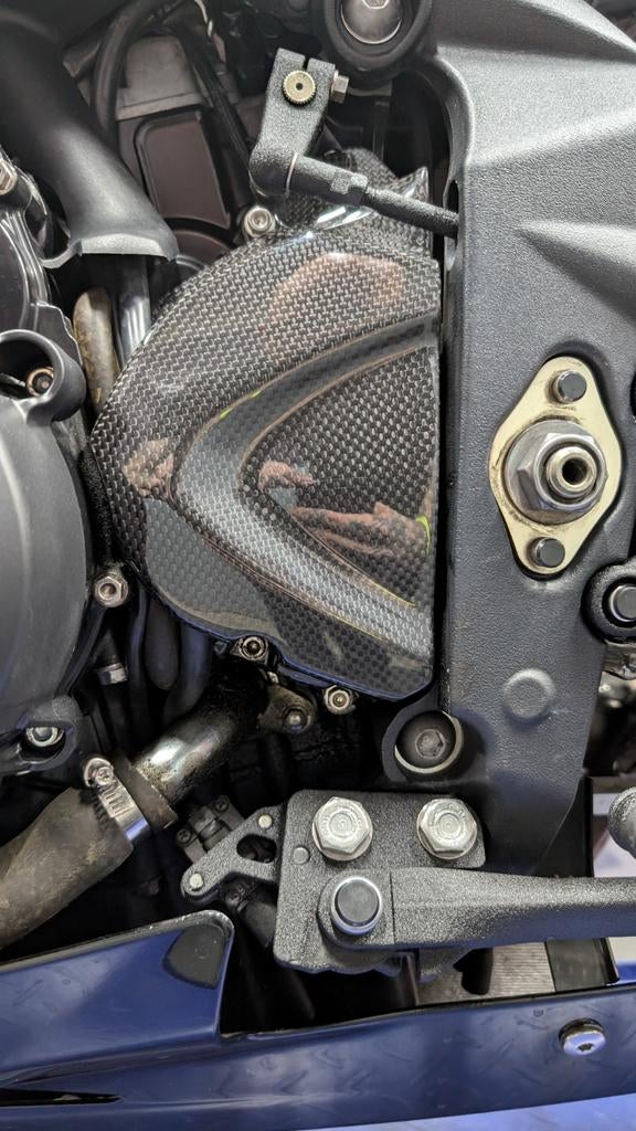 Carbon tandwiel cover Triumph Street Triple 2007 CarbonFBrlR, Ophalen of Verzenden