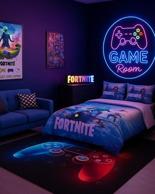 Voorraad Fortnite dekbedovertrek140x200  game kamer kids, Kinderen en Baby's, Kinderkamer | Beddengoed, Ophalen of Verzenden, Nieuw