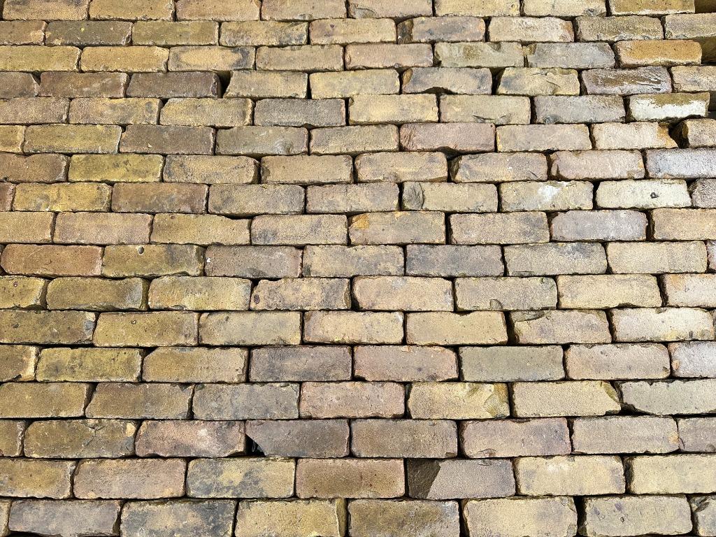 Klinkers gebakken, Straat Stenen, Dikformaat, gebruikt geel, Tuin en Terras, Tegels en Klinkers, Gebruikt, Keramiek, Klinkers