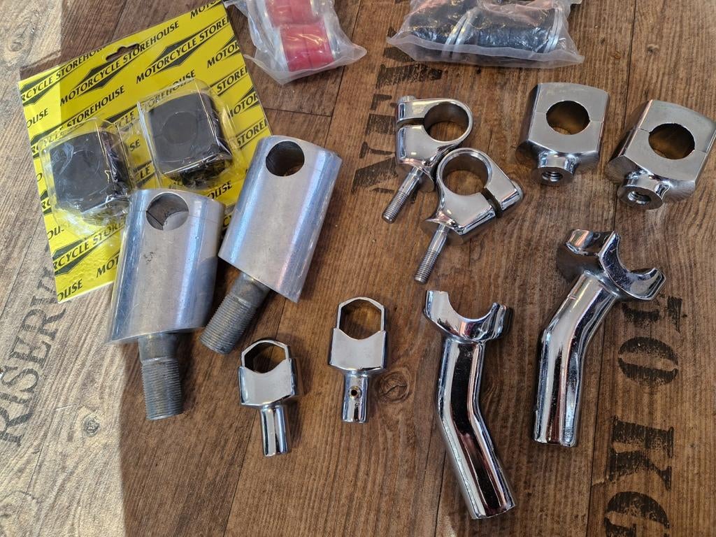 Risers stuurdempers stuurklem stuur verhoger harley yamaha, Ophalen of Verzenden, Nieuw