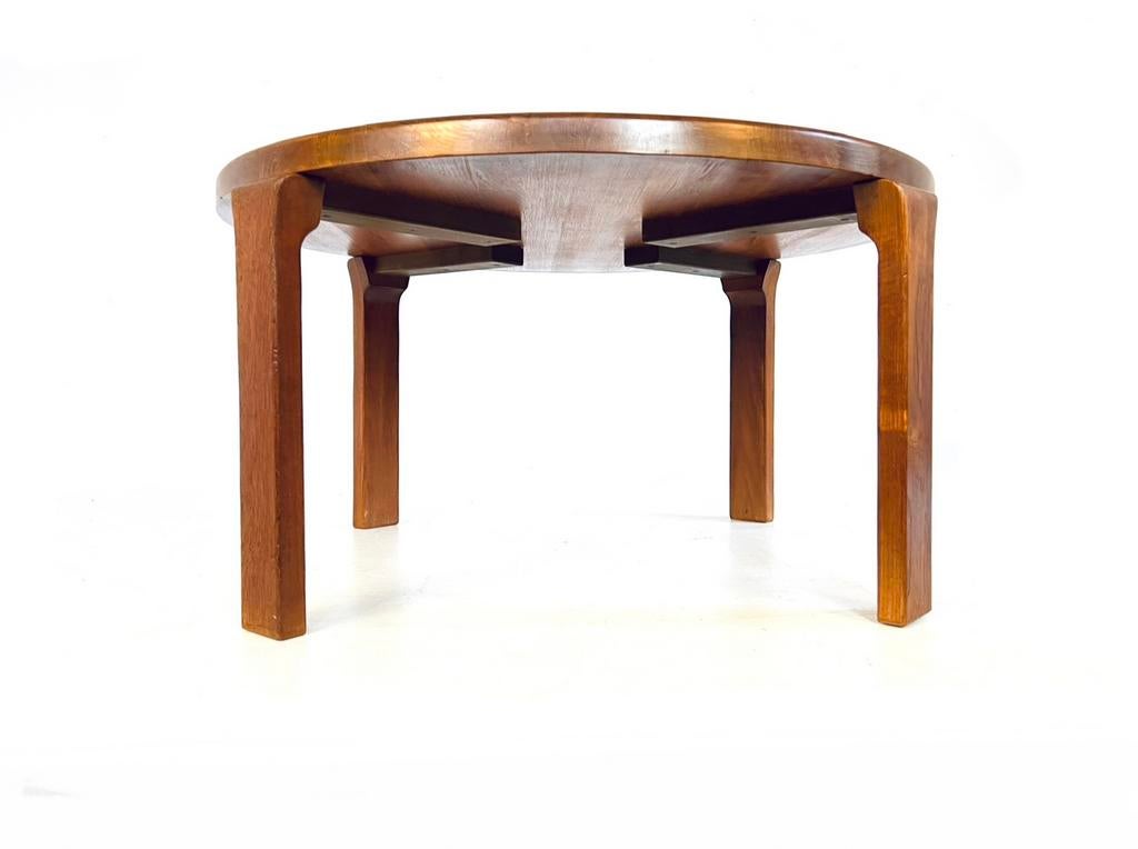 Vintage teakhouten salontafel, Dyrlund ‘70, Huis en Inrichting, Tafels | Salontafels, 50 tot 100 cm, 50 tot 75 cm, Verzenden, 50 tot 100 cm
