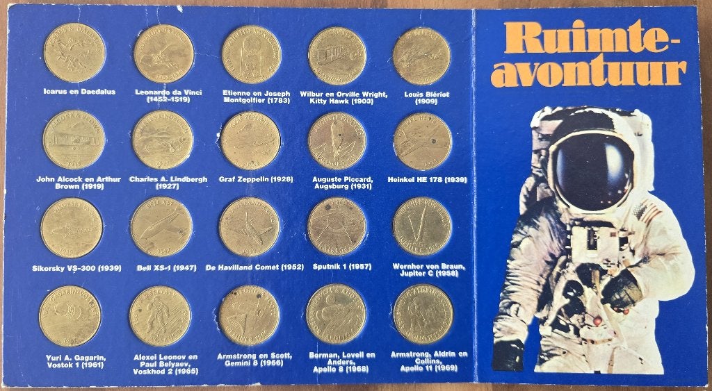 Shell Ruimte-avontuur – complete verzameling 20 penning 1969, Ophalen