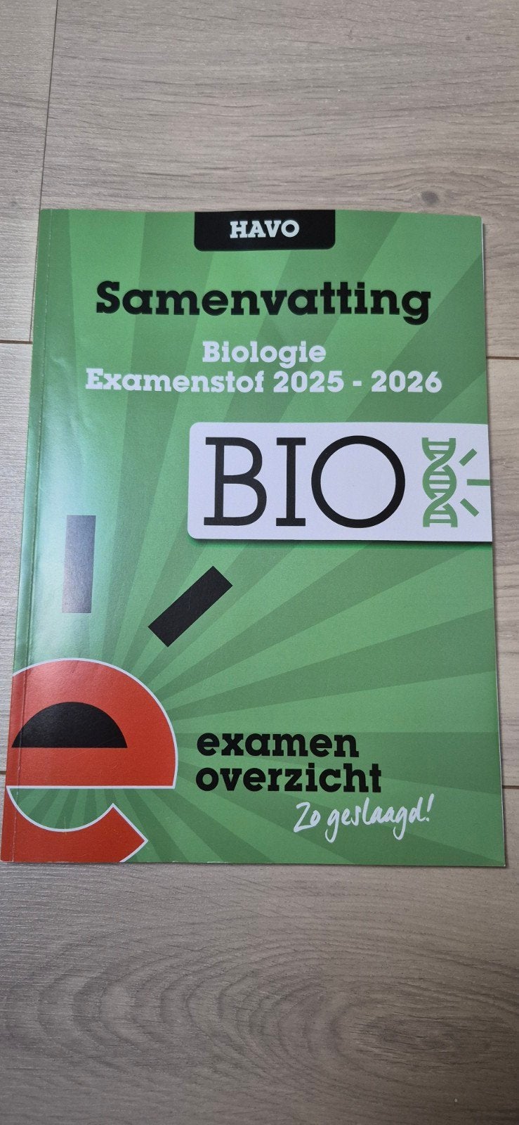 HAVO Biologie Examenstof Samenvatting 2025-2026, Ophalen of Verzenden, Zo goed als nieuw, HAVO, Biologie
