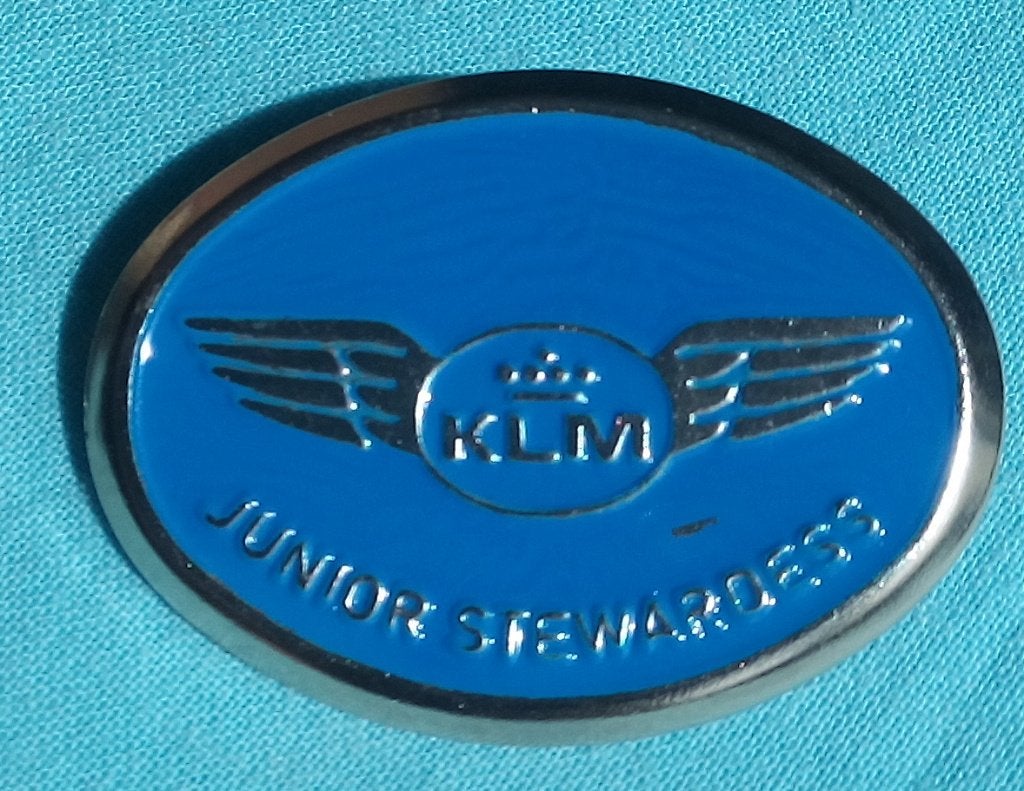 KLM JUNIOR STEWARDESS WINGS LUCHTVAART INSIGNE UIT JAREN ‘70, Verzenden, Patch, Badge of Embleem