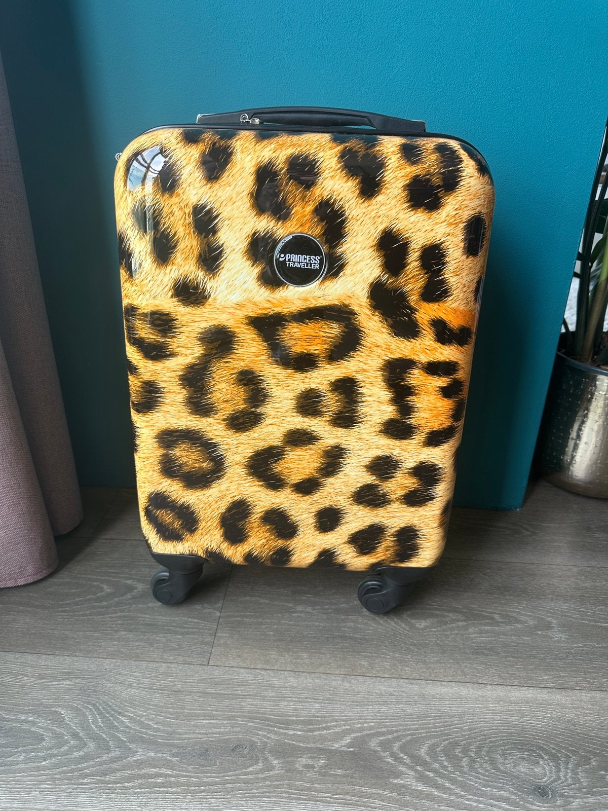 Nieuwe Panterprint Trolley Princess Traveller, 50 tot 60 cm, Hard kunststof, Nieuw, 35 tot 45 cm