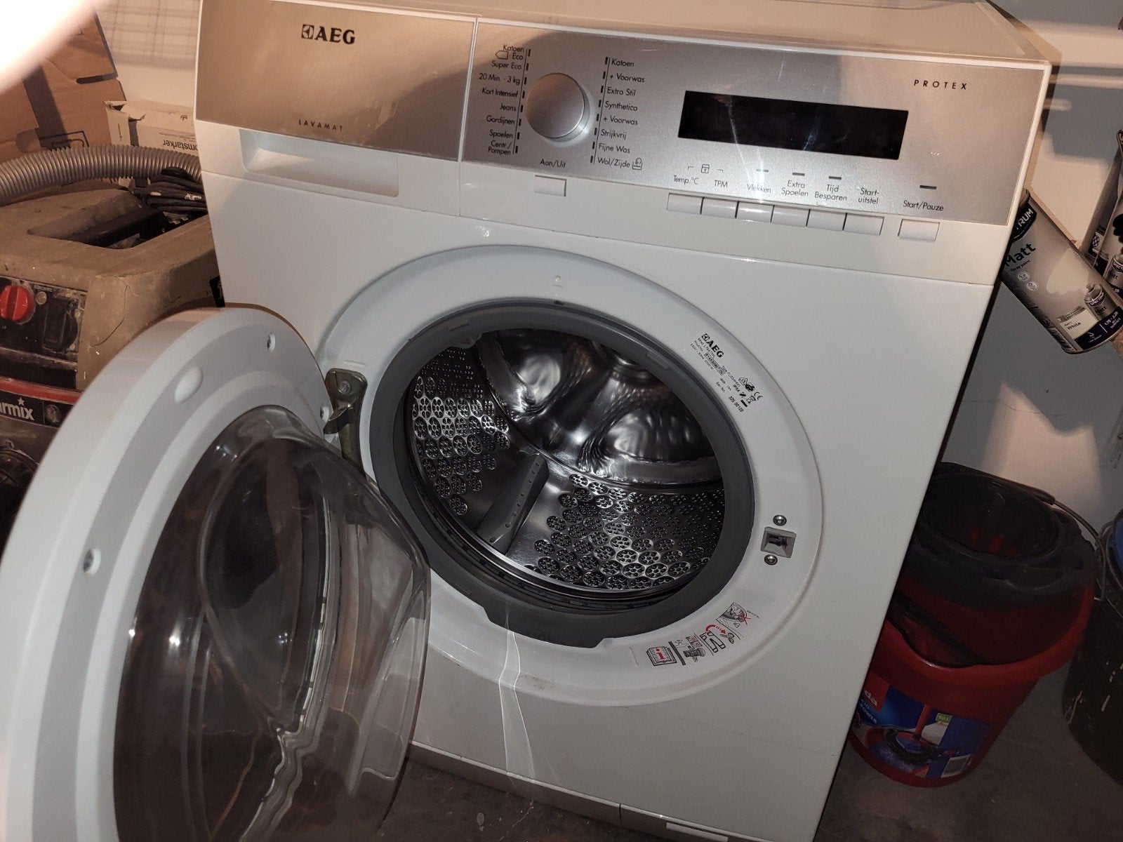 AEG Lavamat Protex wasmachine - Specificaties op foto, Witgoed en Apparatuur, Ophalen, Gebruikt, Wolwasprogramma, Voorlader