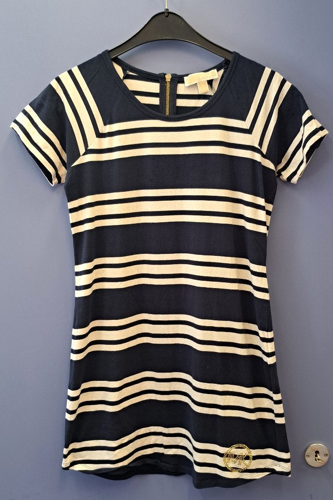 Michael Kors shirt-jurk mt S met goud detail artnr 48748, Kleding | Dames, Jurken, Michael Kors, Blauw, ., Ophalen of Verzenden