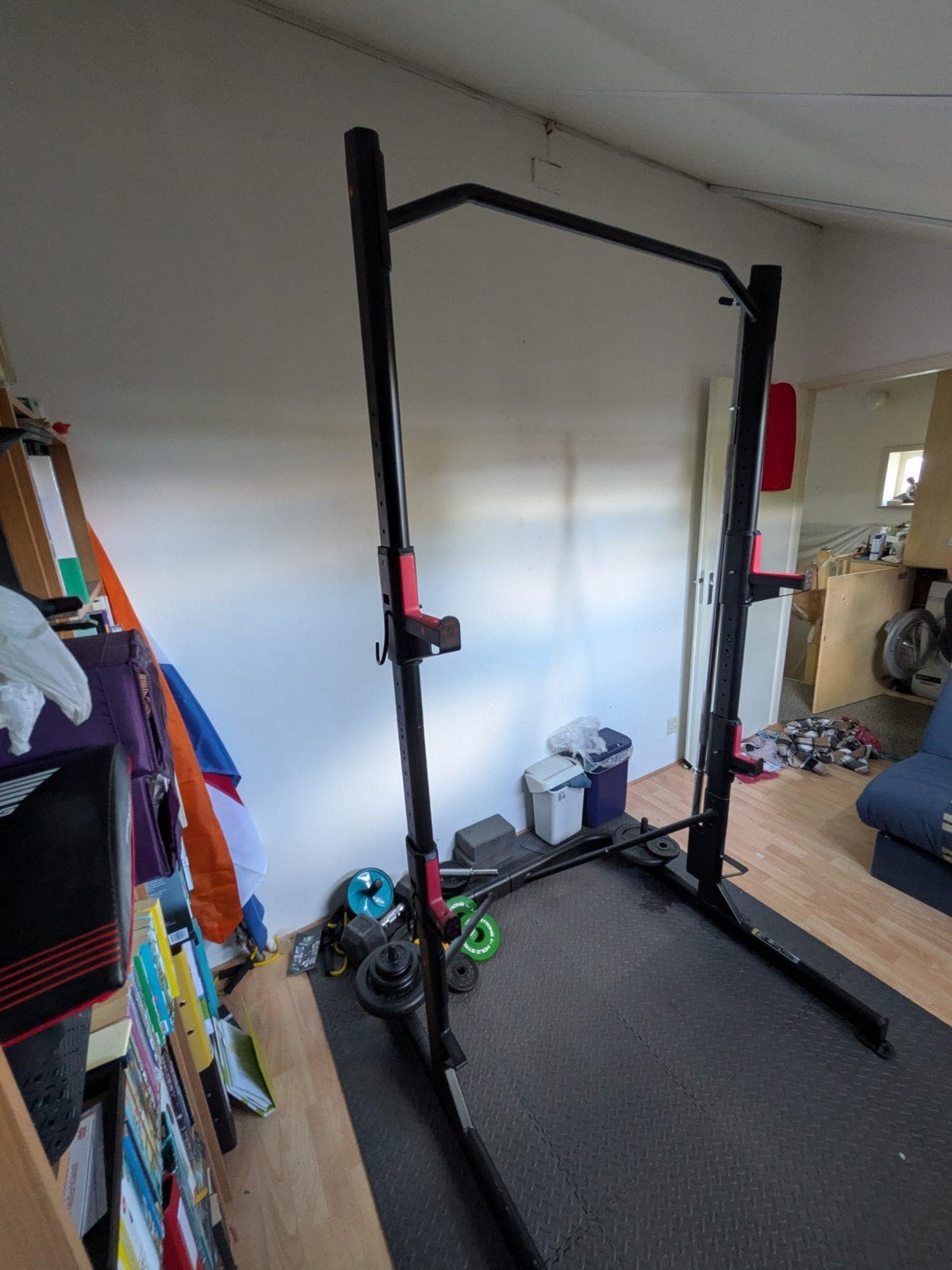 Krachttraining rek inclusief stang, zonder schijven, Ophalen, Gebruikt, Rug, Overige typen