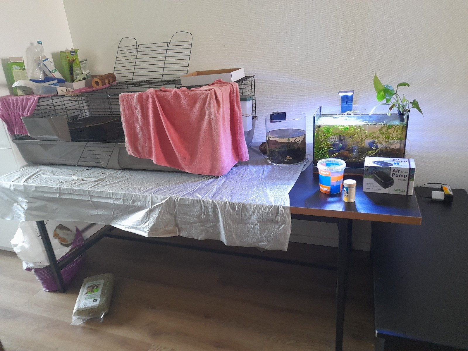 grote eettafel 220 bij 90 van Jysk, Huis en Inrichting, Tafels | Eettafels, Ophalen, Gebruikt, 200 cm of meer, 50 tot 100 cm