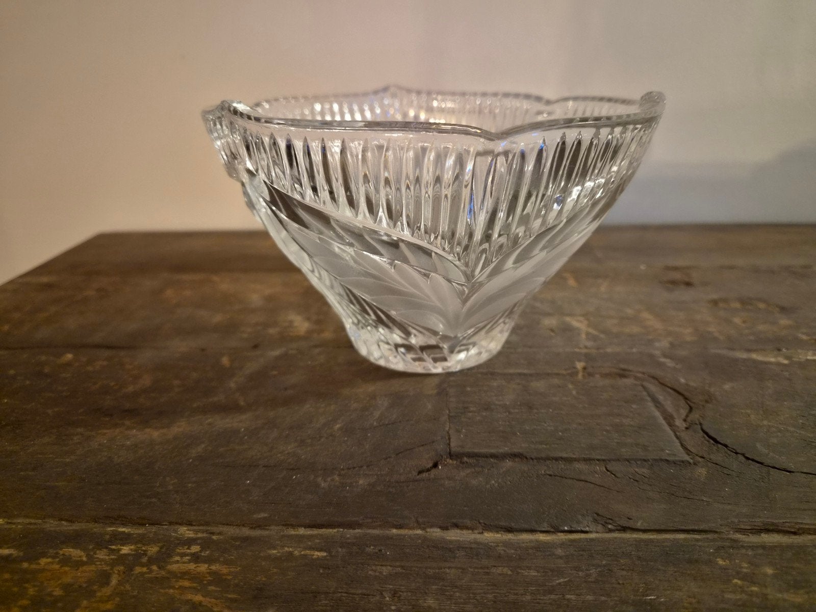 Anna Hutte loodkristal bonbonsschaal, Schaal, Rond, Ophalen of Verzenden, Glas