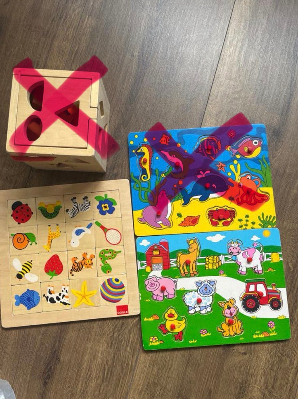 Houten puzzels, Ophalen, Minder dan 10 stukjes, Gebruikt, Van hout