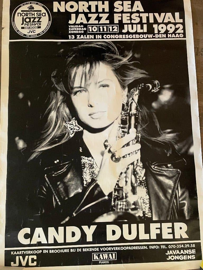 poster van Candy Dulfer  1994 north sea jazz, Ophalen of Verzenden, Gebruikt, Poster, Artwork of Schilderij