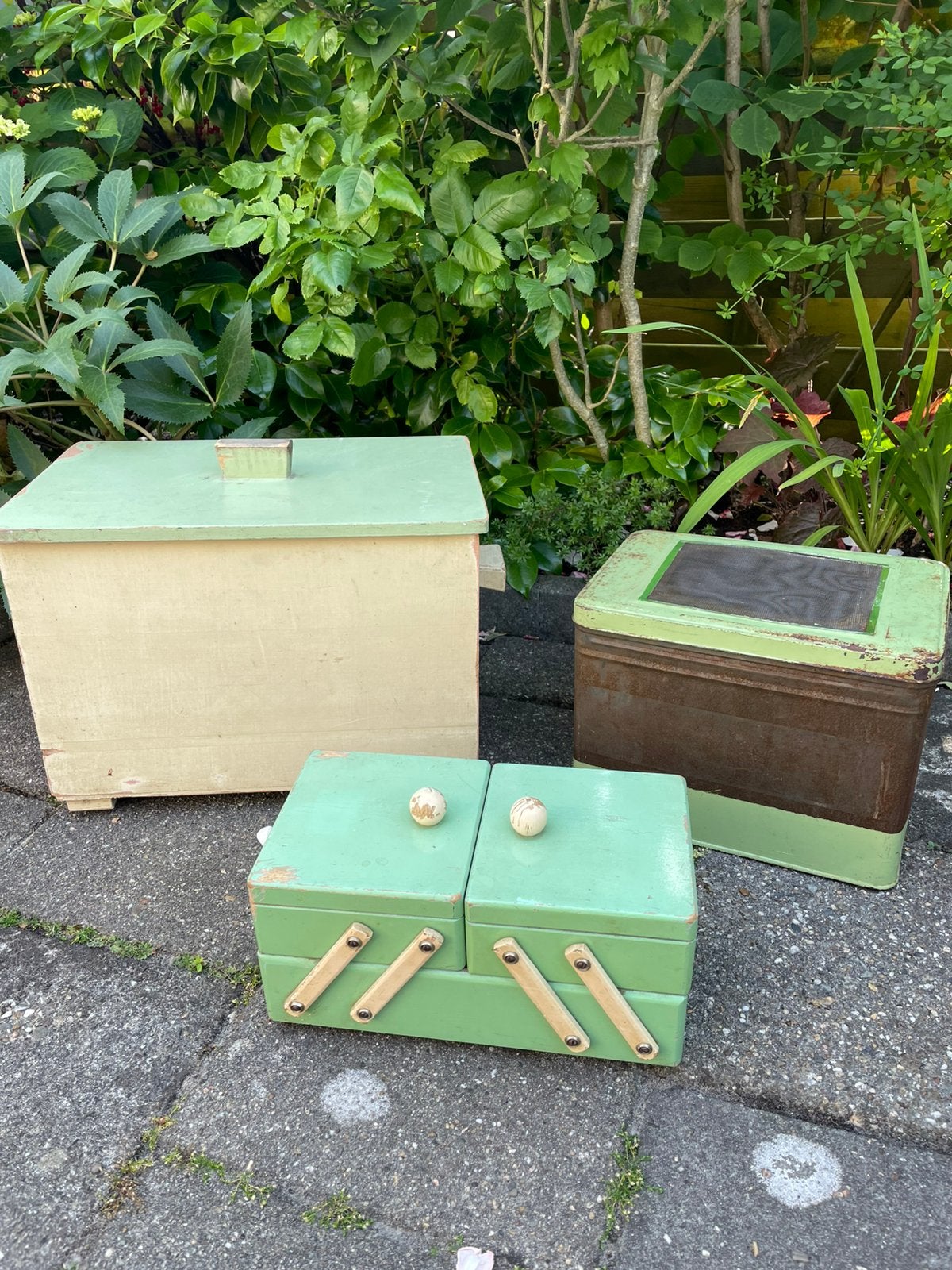 Frisse groene brocante assecoires, Ophalen of Verzenden