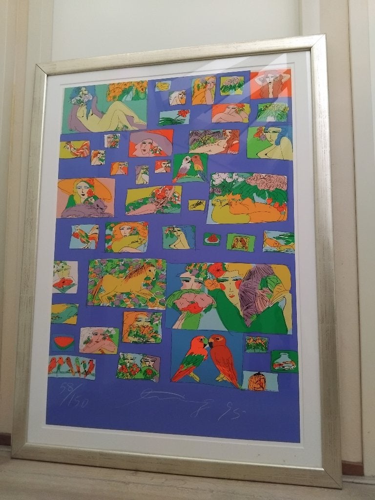 Kleurrijke zeefdruk van Walasse Ting, Antiek en Kunst, Kunst | Litho's en Zeefdrukken, Ophalen