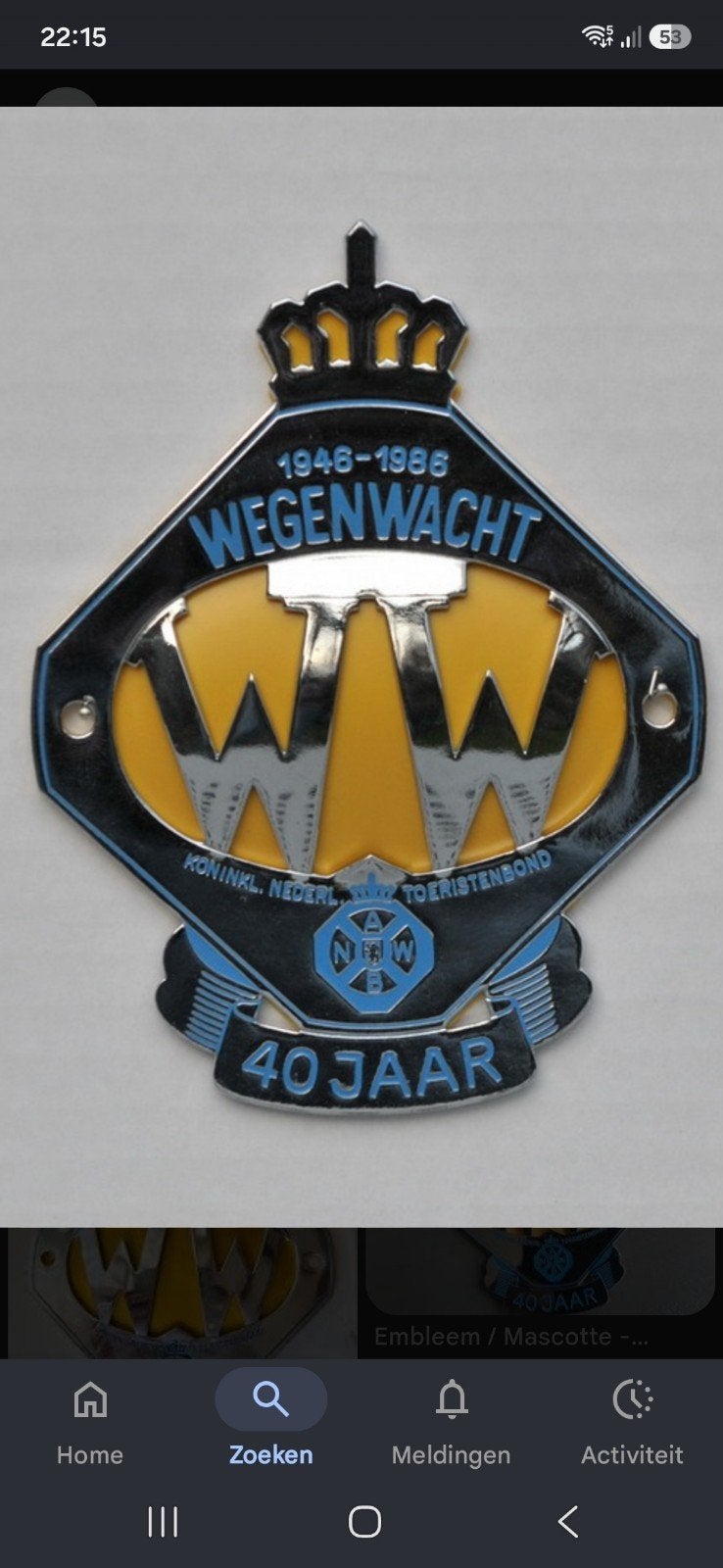 GEZOCHT!!!   ANWB 40 jaar embleem, Auto diversen, Auto-accessoires, Ophalen of Verzenden