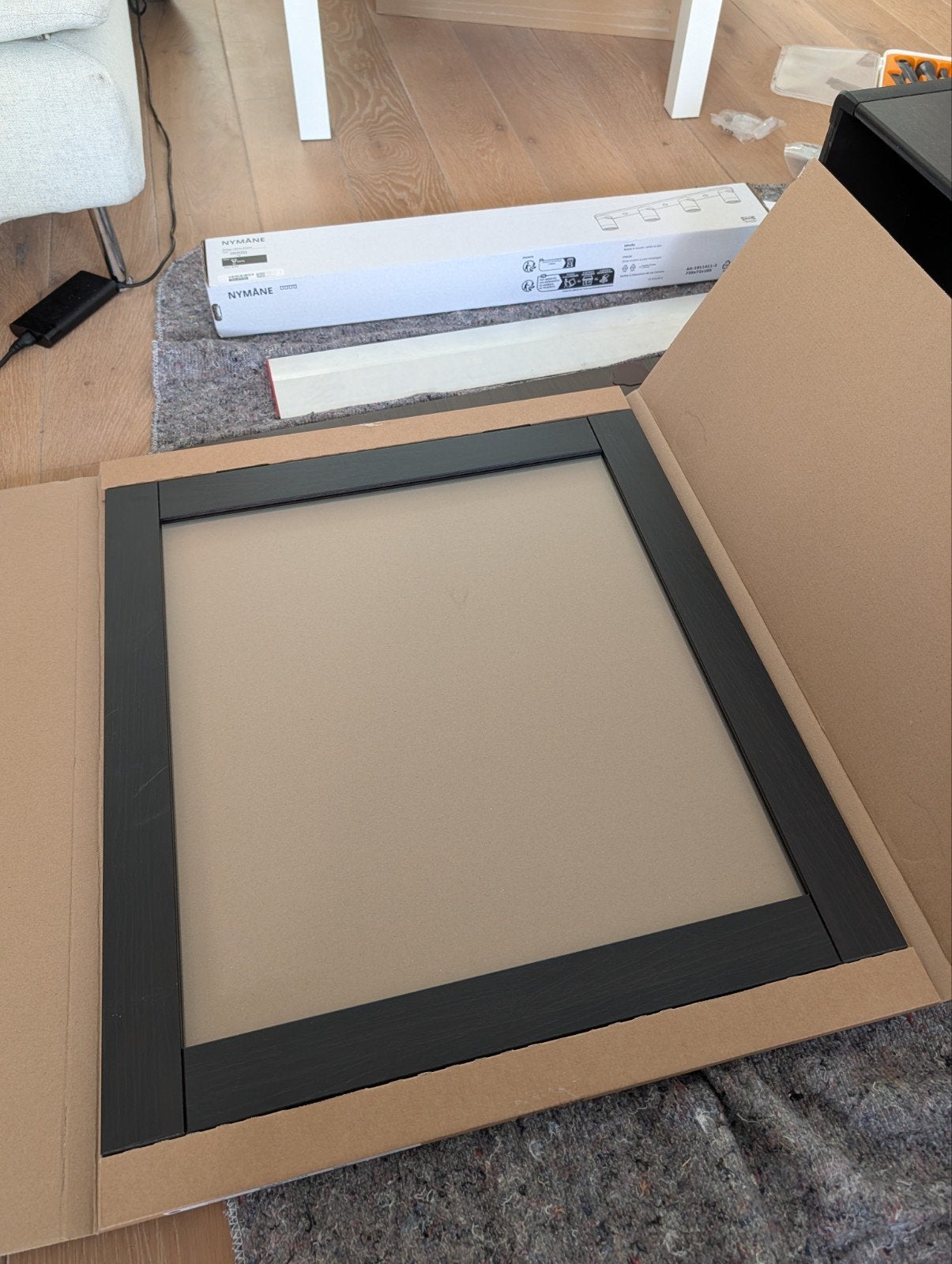 Besta glas deur / SINDVIK / 2 stuk, Huis en Inrichting, Woonaccessoires | Spiegels, Vierkant, Ophalen of Verzenden, Zo goed als nieuw