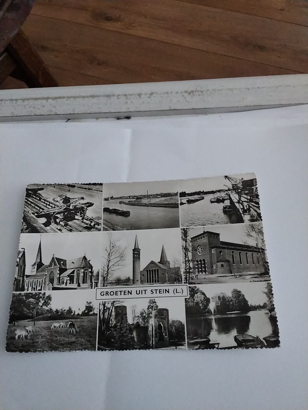 Oude Ansichtkaart Groeten uit Stein (L.) - Gelopen, Verzamelen, Ansichtkaarten | Nederland, Ophalen of Verzenden, 1940 tot 1960