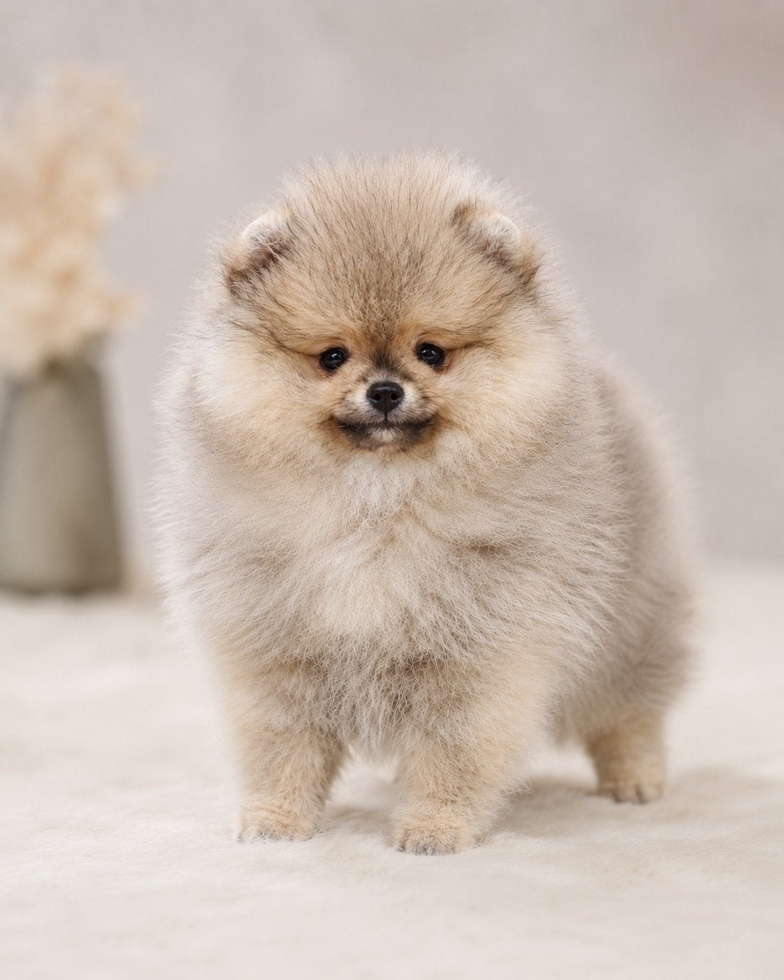 Exclusieve Orange Sable Bearface Pomeranian Puppy - Teefje, Particulier, Keeshond, 15 weken tot 1 jaar, Buitenland