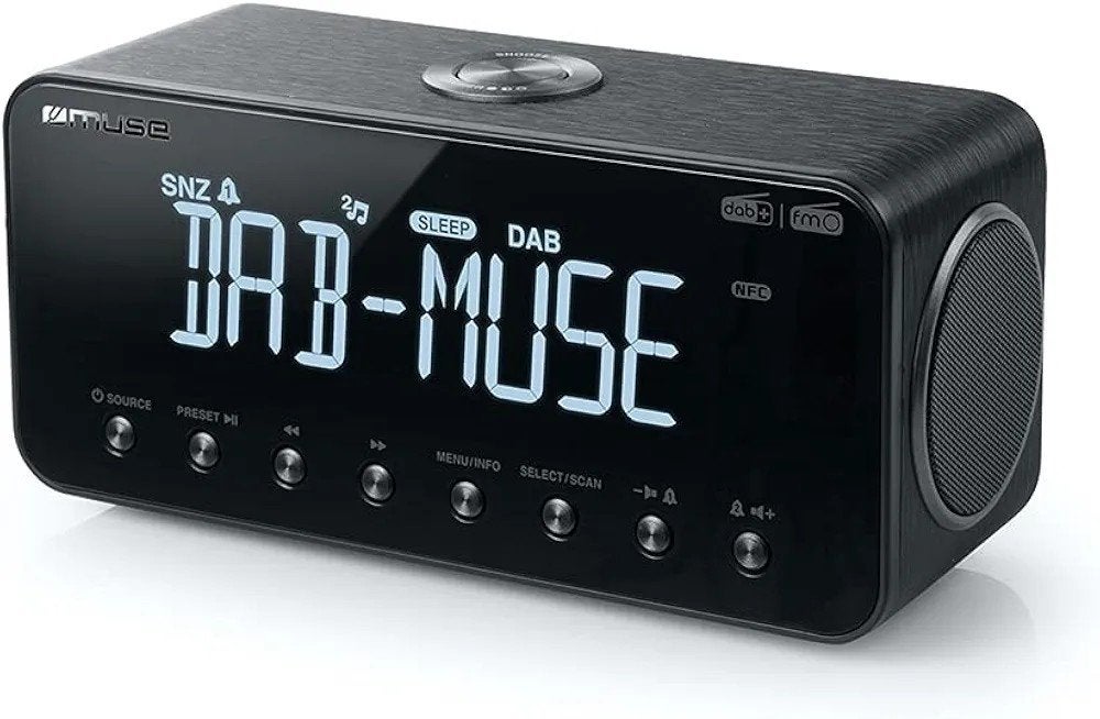 Muse DAB+ FM Radio Wekker met NFC en Snooze Functie, Ophalen, Zo goed als nieuw, Radio