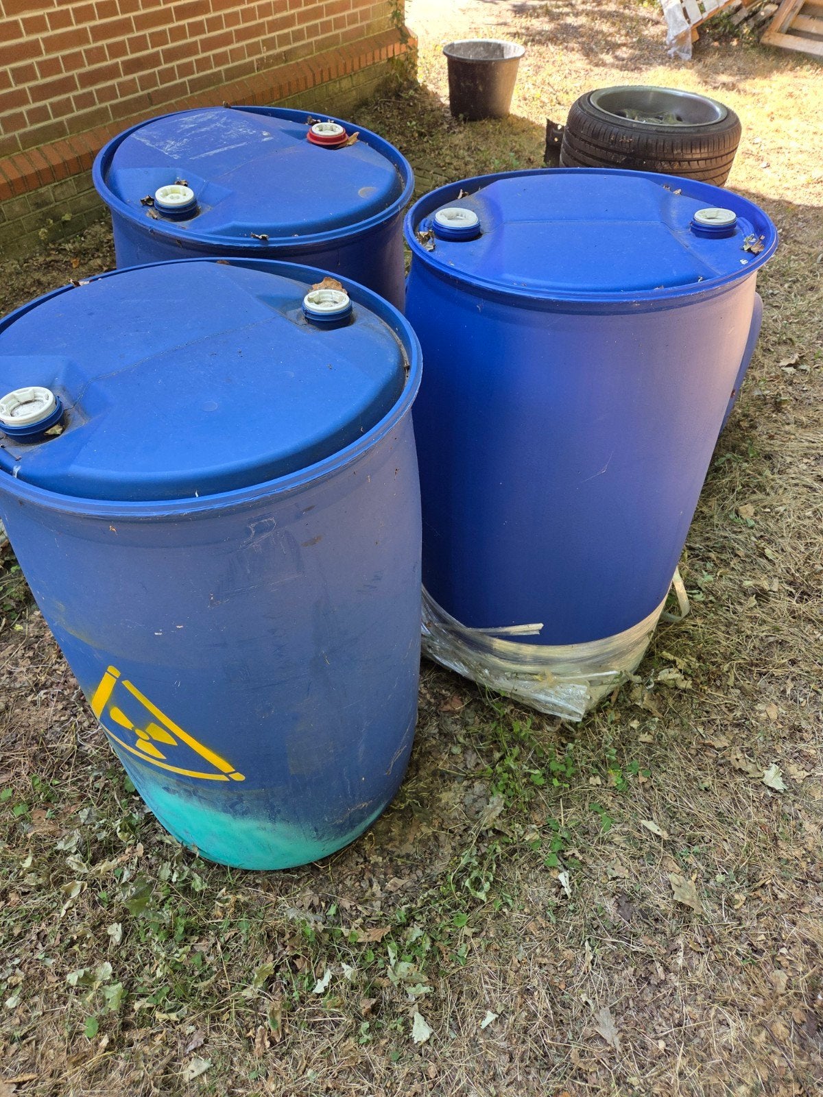 200l kunsstof vaten schoon, Ophalen, Gebruikt, Overige typen, 50 cm of meer
