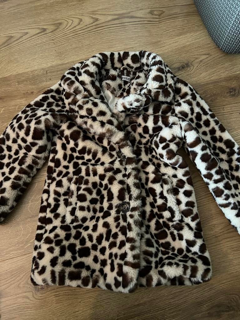 Bontjas/tussendoorjas 8-10 jaar, Ophalen of Verzenden, Zo goed als nieuw, Jongen of Meisje, Jas