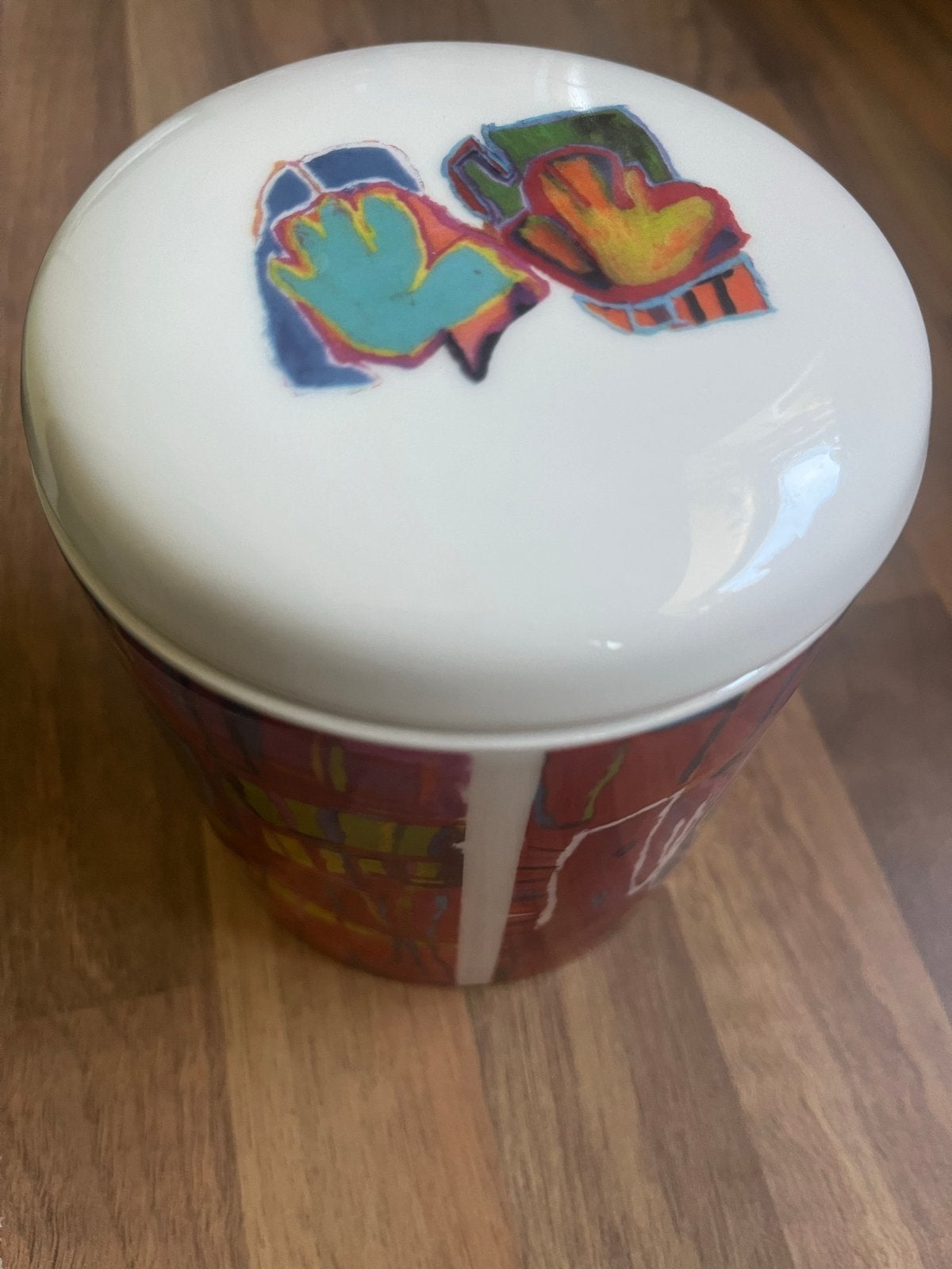 Stroopwafel/koek pot - Exclusief ontwerp Atelier Matisse, Gebruikt, Ophalen of Verzenden, Voorraadpot, Steen/keramiek