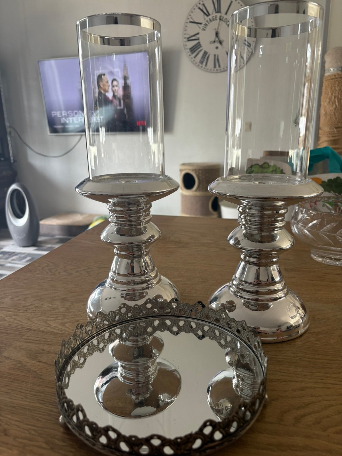 Glaswerk en accesoires, Ophalen, Gebruikt, Glas, Kandelaar