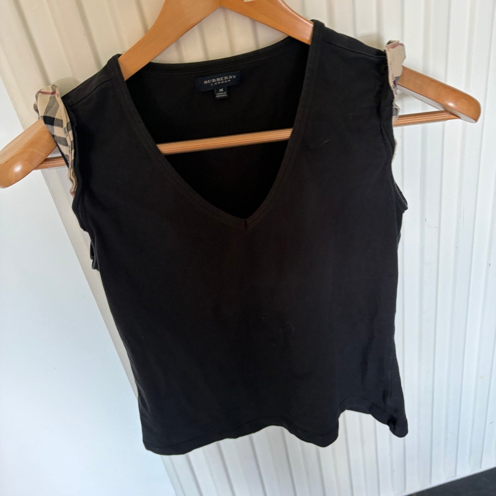 Burberry London Zwart Mouwloos Topje Maat M, Maat 38/40 (M), Zwart, Ophalen of Verzenden, Zonder mouw