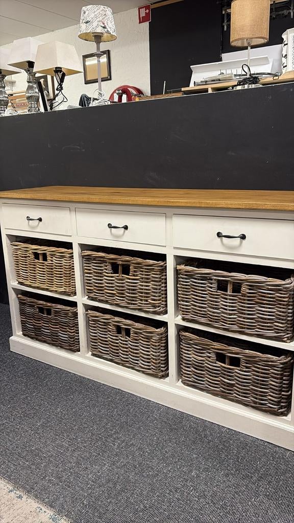 Dressoir - eiken bovenblad, Huis en Inrichting, Kasten | Dressoirs, Ophalen, 25 tot 50 cm