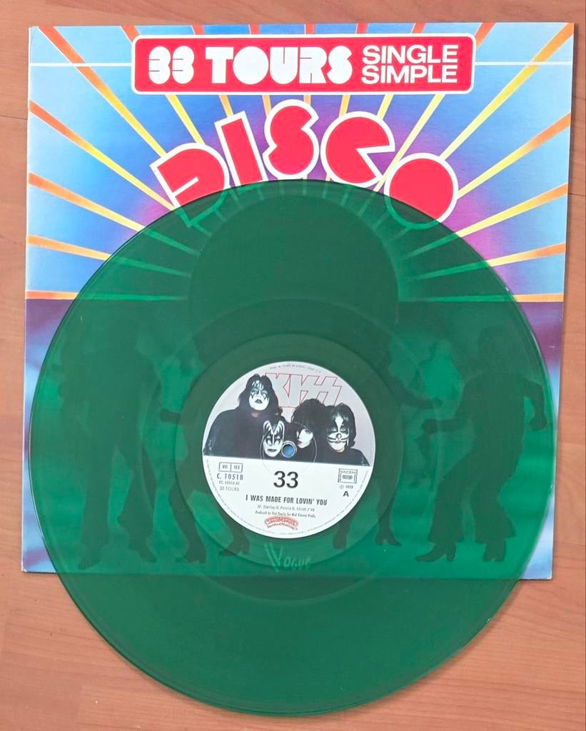 Kiss - Groene Maxi-Single 12" Vinyl LP, Overige genres, Maxi-single, Ophalen of Verzenden, Originele persing