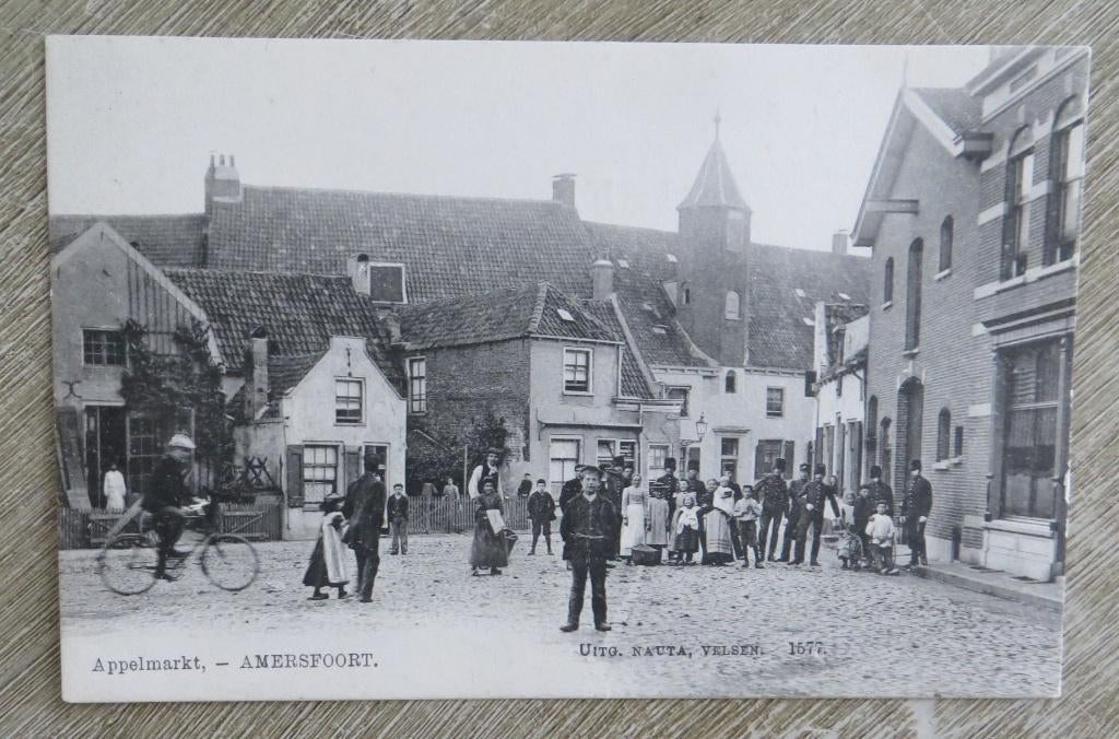Ansichtkaart AMERSFOORT appelmarkt zeer oud, Ophalen of Verzenden, Voor 1920, Ongelopen, Utrecht