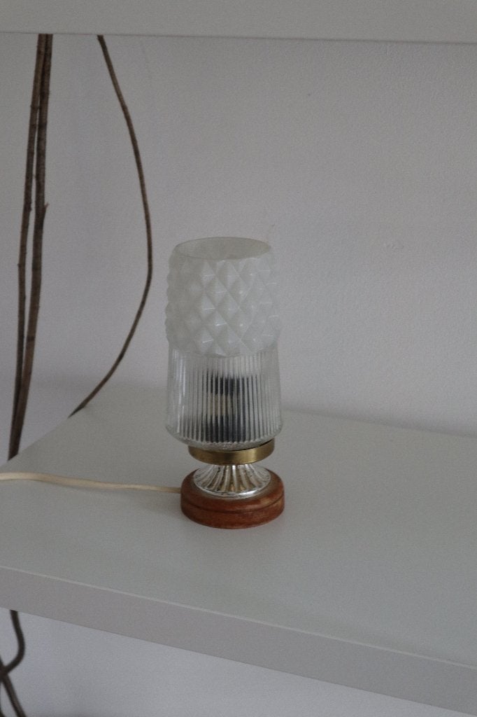 tafel lamp, Glas, Gebruikt, Overige merken, Vintage