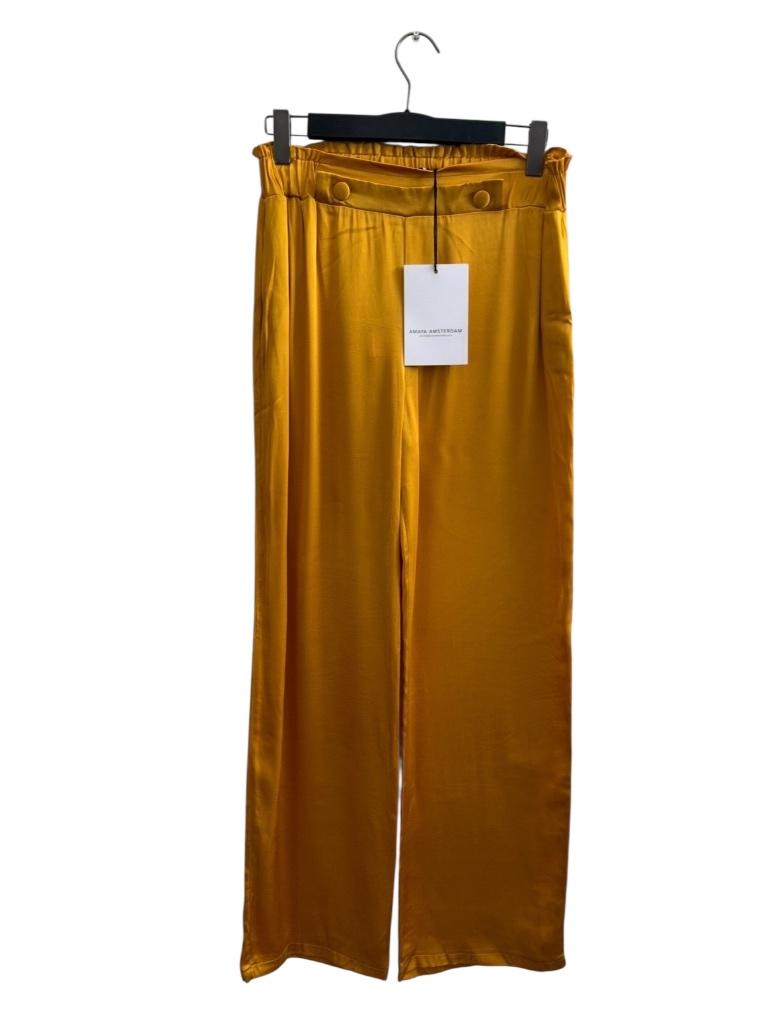 Amaya Amsterdam broek NIEUW M, Kleding | Dames, Broeken en Pantalons, Nieuw, Maat 38/40 (M), Geel, Lang, Ophalen of Verzenden