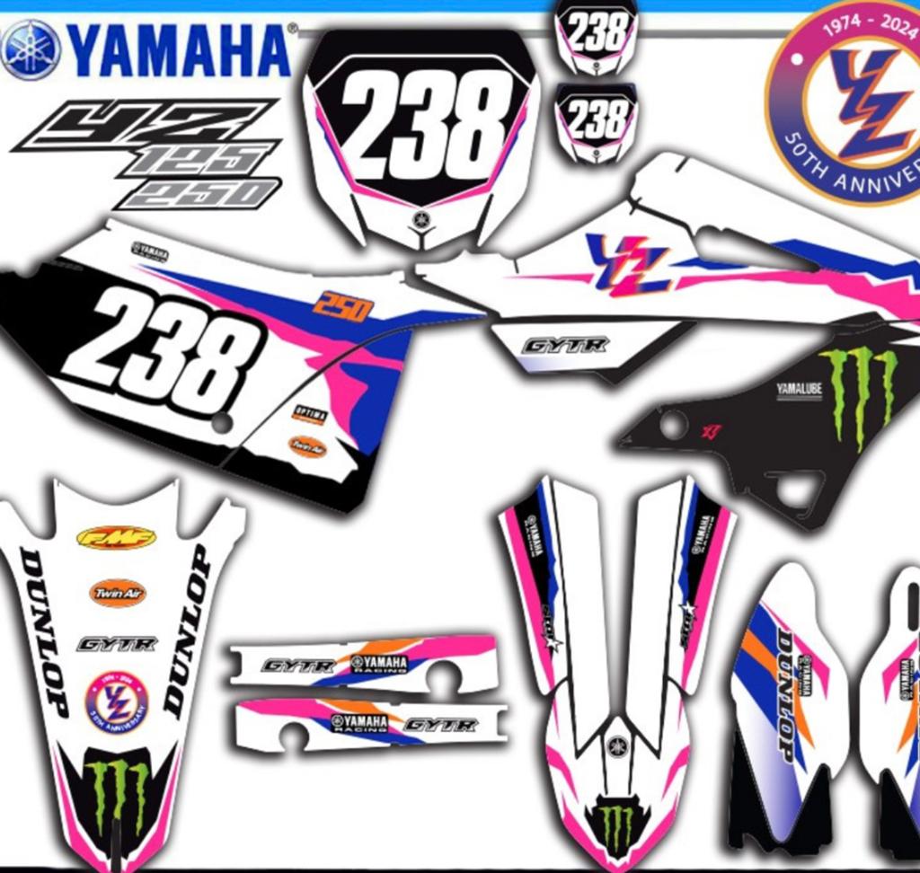 Yamaha YZ YZF CUSTOM STICKERS stickerset, Ophalen of Verzenden, Nieuw