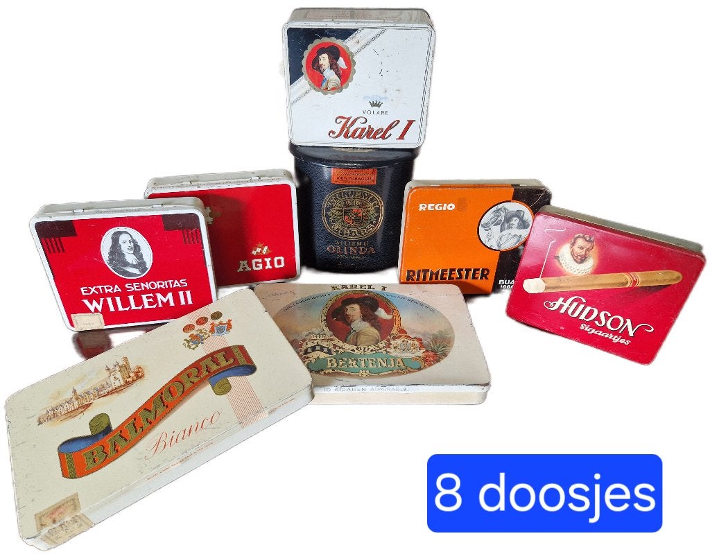 Oude sigarendoosjes, Ophalen of Verzenden, Gebruikt, Sigarenbandjes