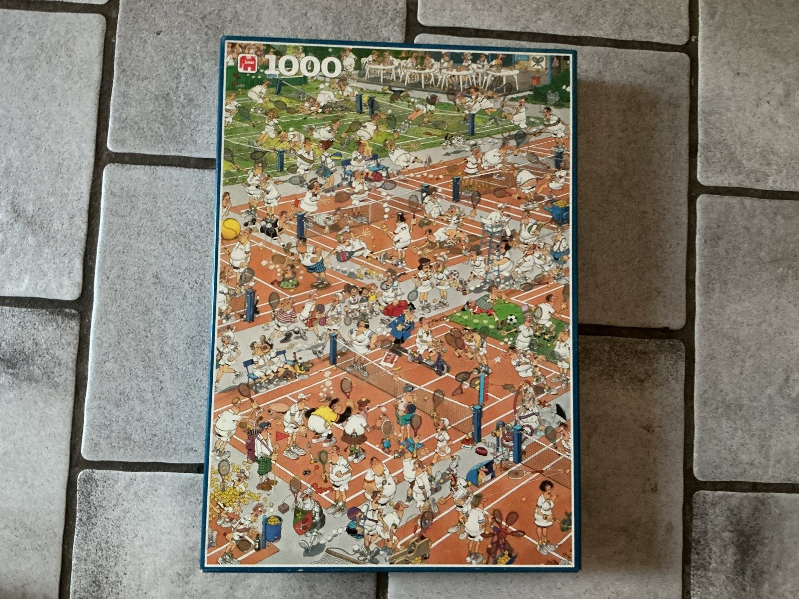 Jan van Haasteren Tennis Puzzel 1000 stukjes, Ophalen of Verzenden, 500 t/m 1500 stukjes, Gebruikt, Legpuzzel