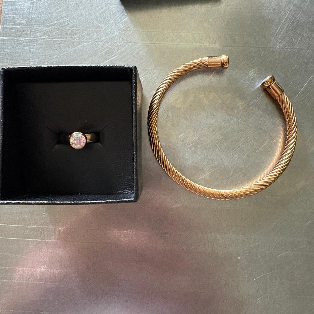 Melano ring en armband rosé kleur ringmaat 52, Sieraden, Tassen en Uiterlijk, Ringen, Verzenden, Dame, Goud, Kleiner dan 17