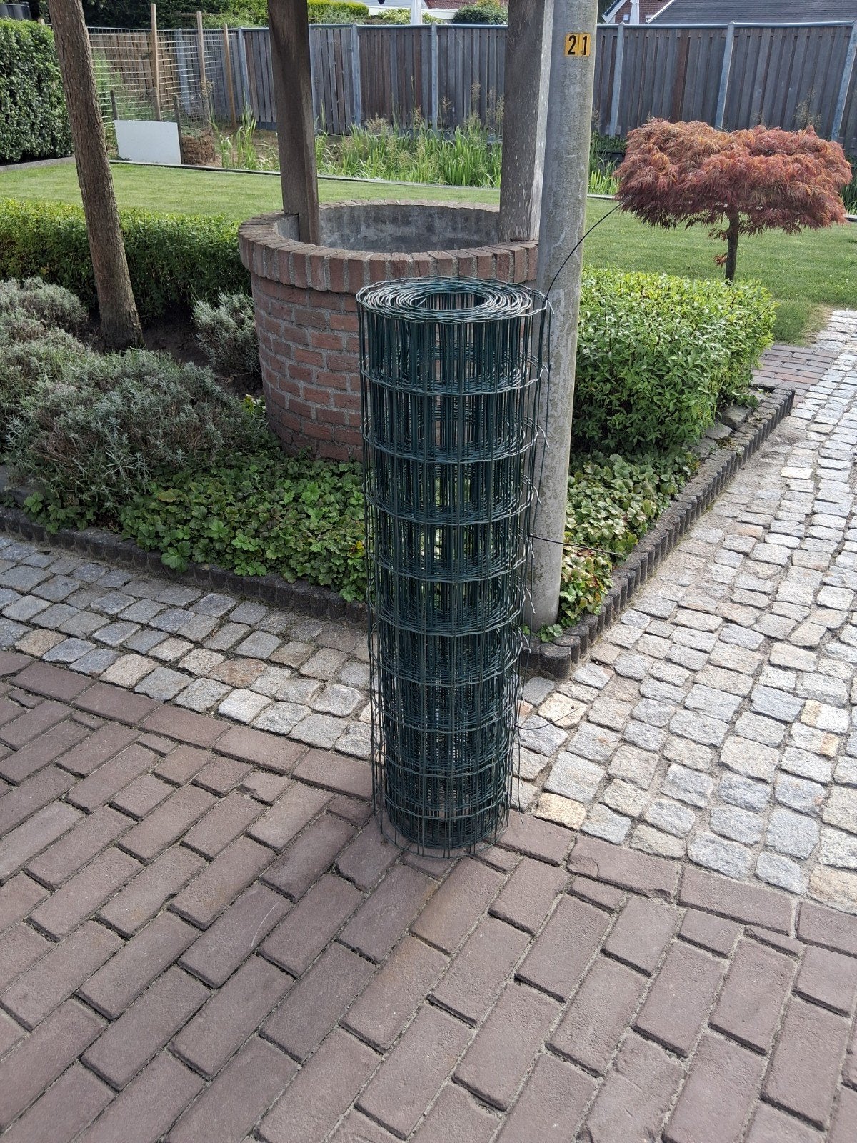 rol gaas groen, Ophalen