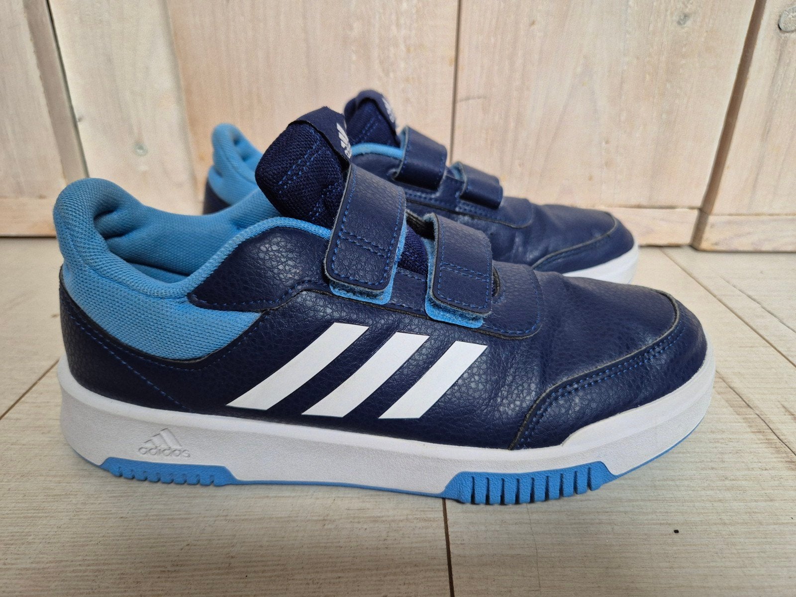 Blauwe klittenband sneakers mt 39,5 (Adidas/ als NIEUW), Ophalen, Adidas, Jongen of Meisje, Sportschoenen