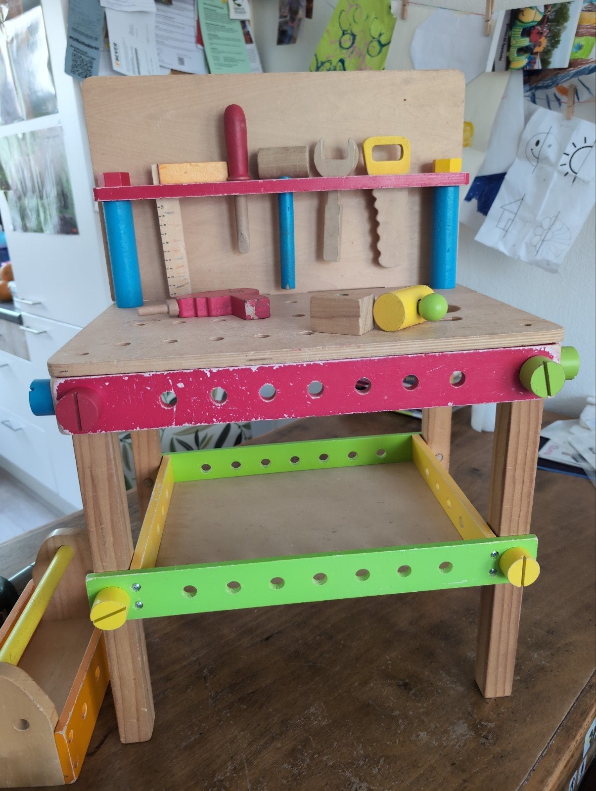 Kinder werkbank en extra onderdelen, 5,-, Ophalen, Gebruikt