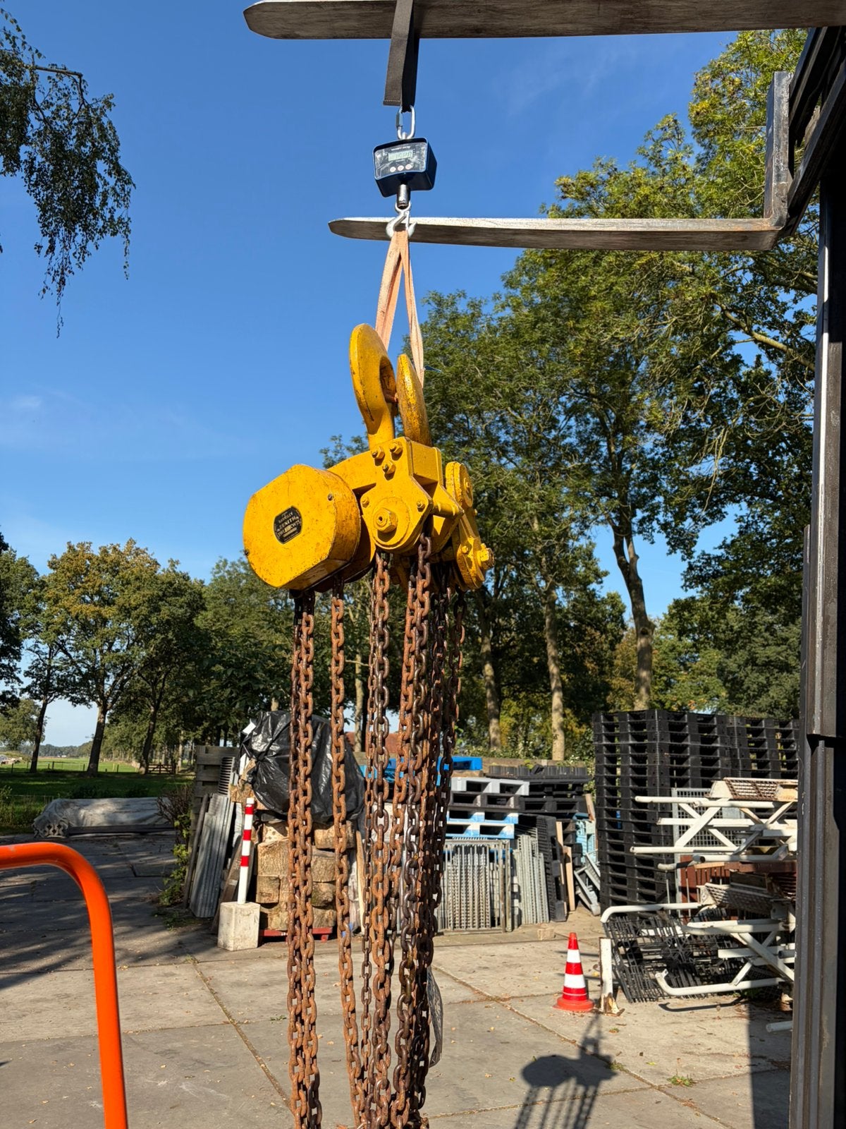 Takel kettingtakel 7.5 ton John Barnsley Zenith SWL 150 CWTS, Doe-het-zelf en Verbouw, Ophalen, Gebruikt, Handmatig