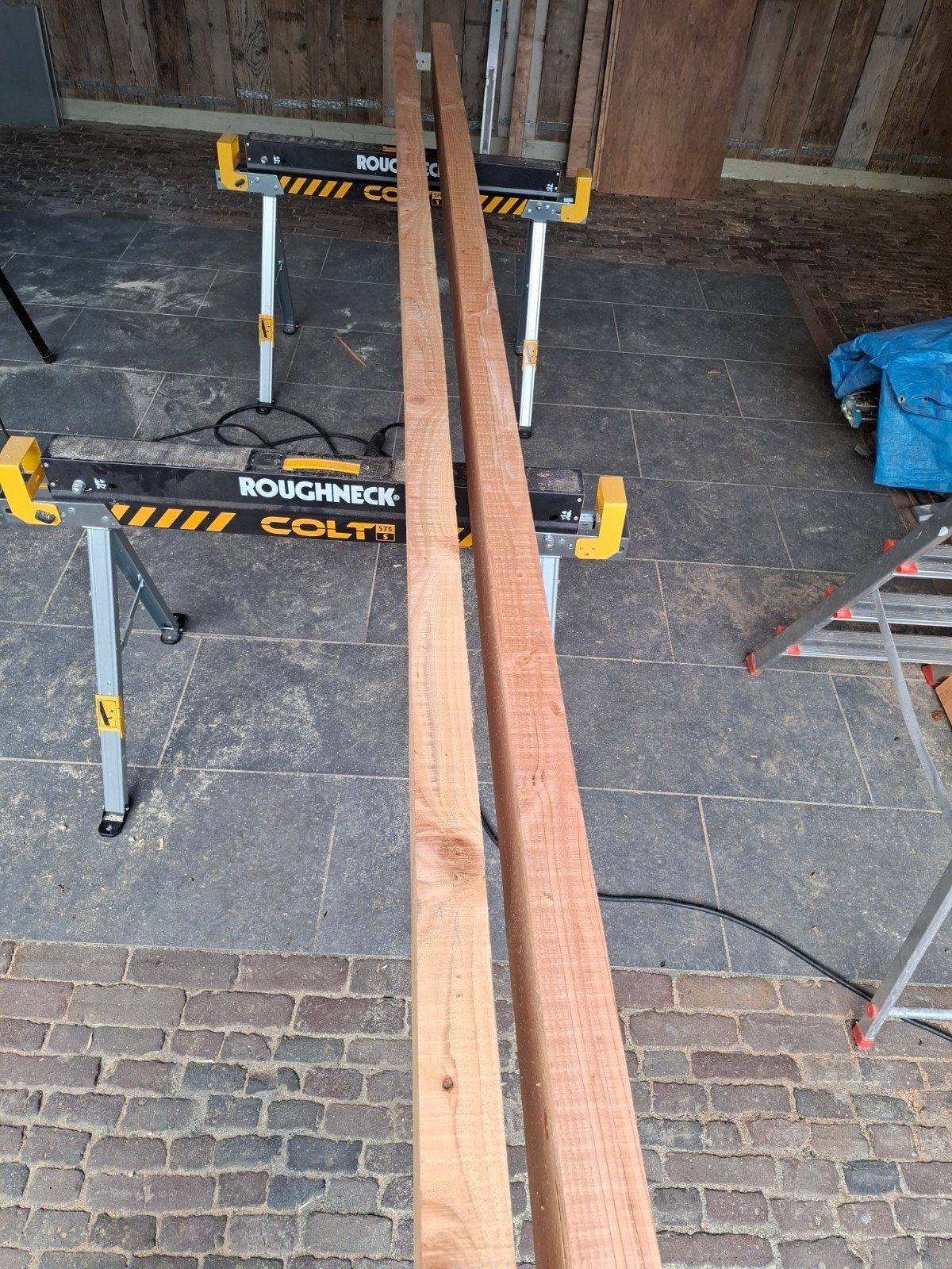 2 nieuwe Douglas balken 65x165mm, 3,5m lang, Doe-het-zelf en Verbouw, Ophalen, Nieuw, Balk, Overige houtsoorten