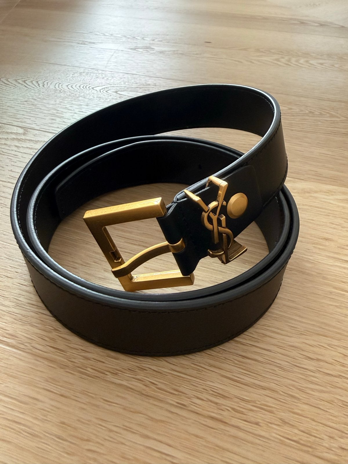 Replica Saint Laurent Riem Zwart Goud, Kleding | Dames, Riemen en Ceinturen, 3 tot 5 cm, 90 tot 100 cm, Heupriem, Ophalen of Verzenden