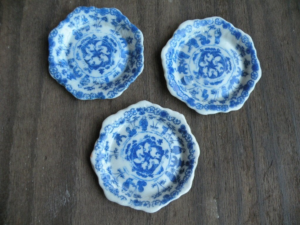 Staffordshire butter pats. 1840., Ophalen of Verzenden
